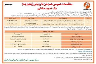 چاپ و انتشار  نوبت دوم آگهی مناقصات شرکت آلومینای ایران در روزنامه های 

