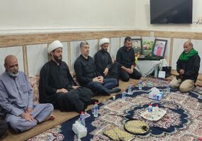 دیدار فرمانده حوزه مقاومت بسیج کارگران و کارخانجات شهید بقایی فولاد خوزستان با خانواده معظم پاسدار شهید محمد حسین سواری از شهدای سرافراز جنگ ۱۲ روزه
