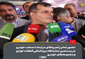 حضور تمام زنجیره‌های مرتبط با صنعت خودرو در بیستمین نمایشگاه بین‌المللی قطعات لوازم و مجموعه‌های خودرو