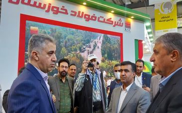  سومین رور نمایشگاه بین‌المللی محیط زیست با حضور رئیس سازمان انرژی اتمی ایران از غرفه فولاد خوزستان همراه شد