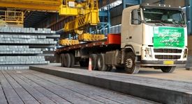 ارسال اولین محموله صادراتی شمش فولاد غدیر نی ریز