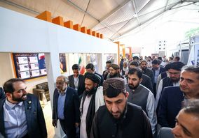 بازدید وزیر معادن افغانستان، رئیس هیات عامل ایمیدرو و معاون معدنی وزارت صمت از غرفه شرکت ملی مس