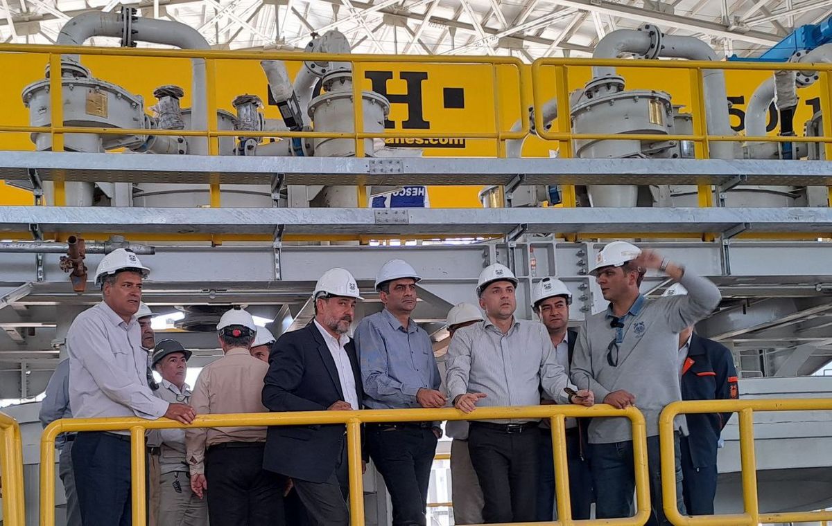 بازدید دکتر سید مصطفی فیض مدیرعامل شرکت ملی صنایع مس ایران از طرح توسعه فلوتاسیون سرباره خاتون آباد