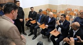 افتتاح آموزشگاه ۱۲ کلاسه چادرملو در اردکان با حضور دکتر قالیباف