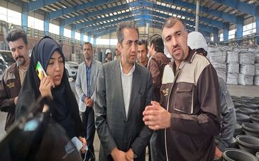 امروز انجام شد؛ بازدید مهندس آقاجانلو از کارخانه‌ فولاد راور و کارخانه های لاستیک های معدنی راور و آریا