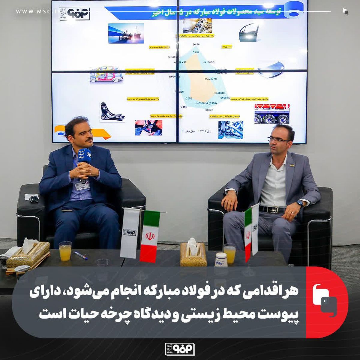 هر اقدامی که در فولاد مبارکه انجام می‌شود، دارای پیوست محیط زیستی و دیدگاه چرخه حیات است