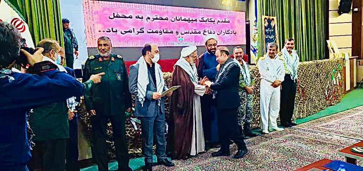 تقدیر از مدیرعامل شرکت فولاد هرمزگان به عنوان پیشکسوت دفاع مقدس