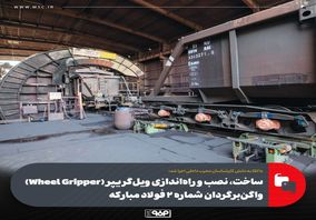 با اتکا به دانش کارشناسان مجرب داخلی اجرا شد؛ساخت، نصب و راه‌اندازی ویل‌گریپر (Wheel Gripper) واگن‌برگردان شماره ۲ فولاد مبارکه