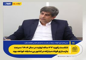 *شکست رکورد ۳۳ ساله تولید در سال ۱۴۰۴/ سرعت بازسازی فولاد مبارکه در کشور بی‌سابقه خواهد بود*