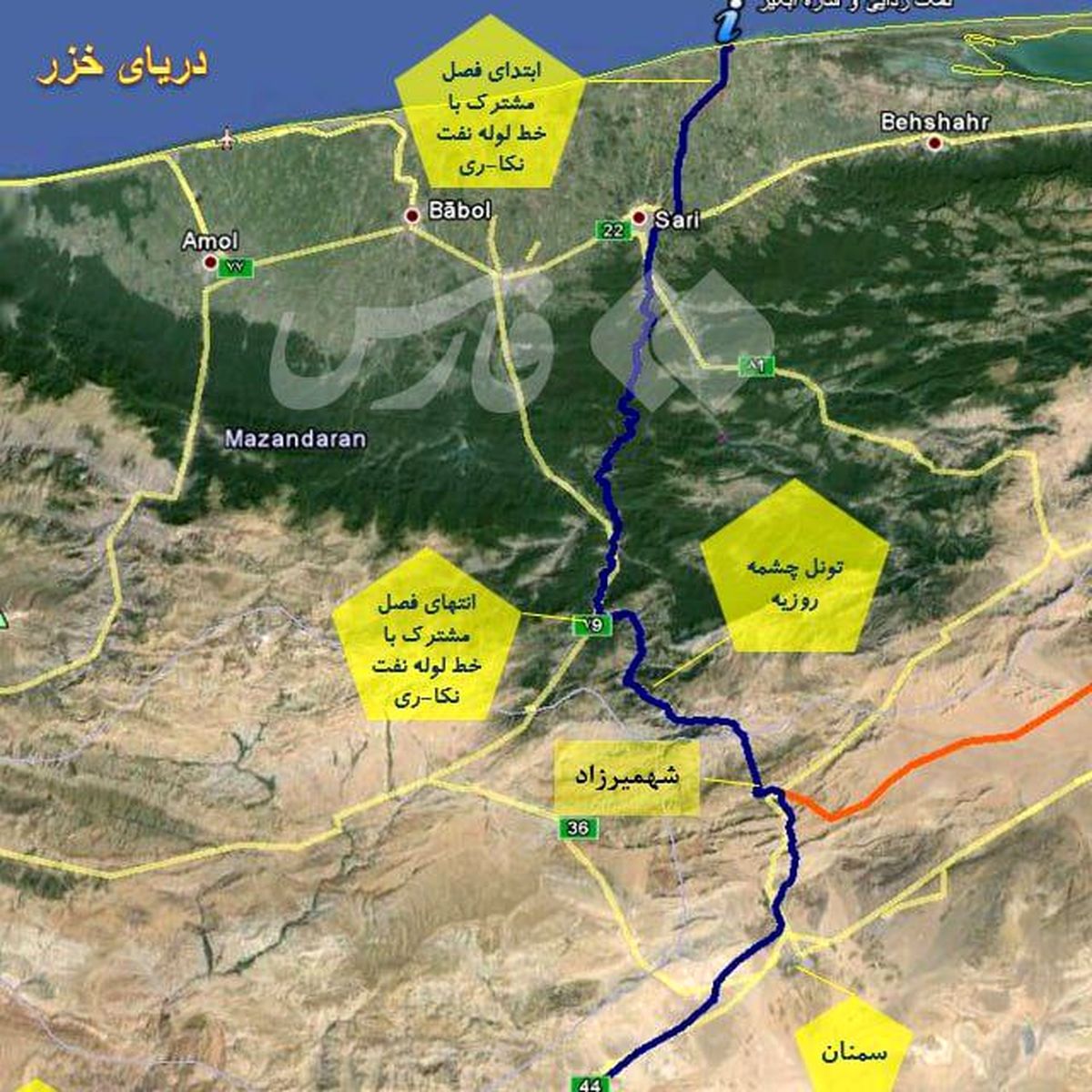 انتشار نقشه‌های پروژه انتقال آب دریای خزر به کویر مرکزی ایران
