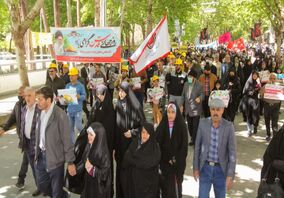حضور پرشور تلاشگران ذوب‌آهن اصفهان در روز جهانی قدس