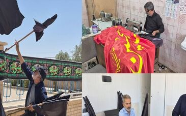 برپایی موکب عزای حسینی و ایستگاه ماشین‌نویسی عاشورایی در مجتمع پتاس خوروبیابانک