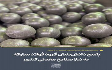 تولید گلوله‌های فولادی کم‌آلیاژ برای نخستین بار در کشور؛پاسخ دانش‌بنیان گروه فولاد مبارکه به نیاز صنایع معدنی کشور