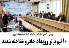 10 تیم برتر رویداد چادرو شناخته شدند
