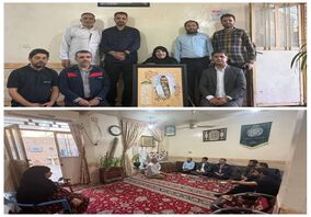 دیدار جمعی از کارکنان فولاد اکسین با خانواده شهید تقوی‌ فر/تجلیل از مقام شهدا و پاسداشت فرهنگ ایثار