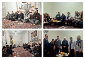 دیدار مدیر حوزه مدیرعامل صبانور با خانواده شهدای دوران دفاع مقدس در بیجار