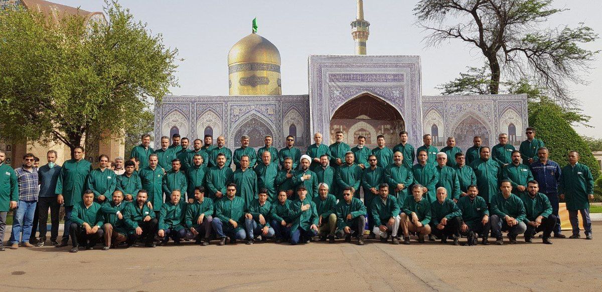  تجمع خدام چایخانه رضوی در شرکت فولاد خوزستان 

