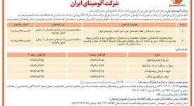 چاپ و انتشار  نوبت دوم آگهی فراخوان شرکت آلومینای ایران  در روزنامه های 

