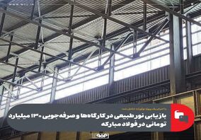 با اجرای یک پروژه نوآورانه حاصل شد؛بازیابی نور طبیعی در کارگاه‌ها و صرفه‌جویی 130 میلیارد تومانی در فولاد مبارکه