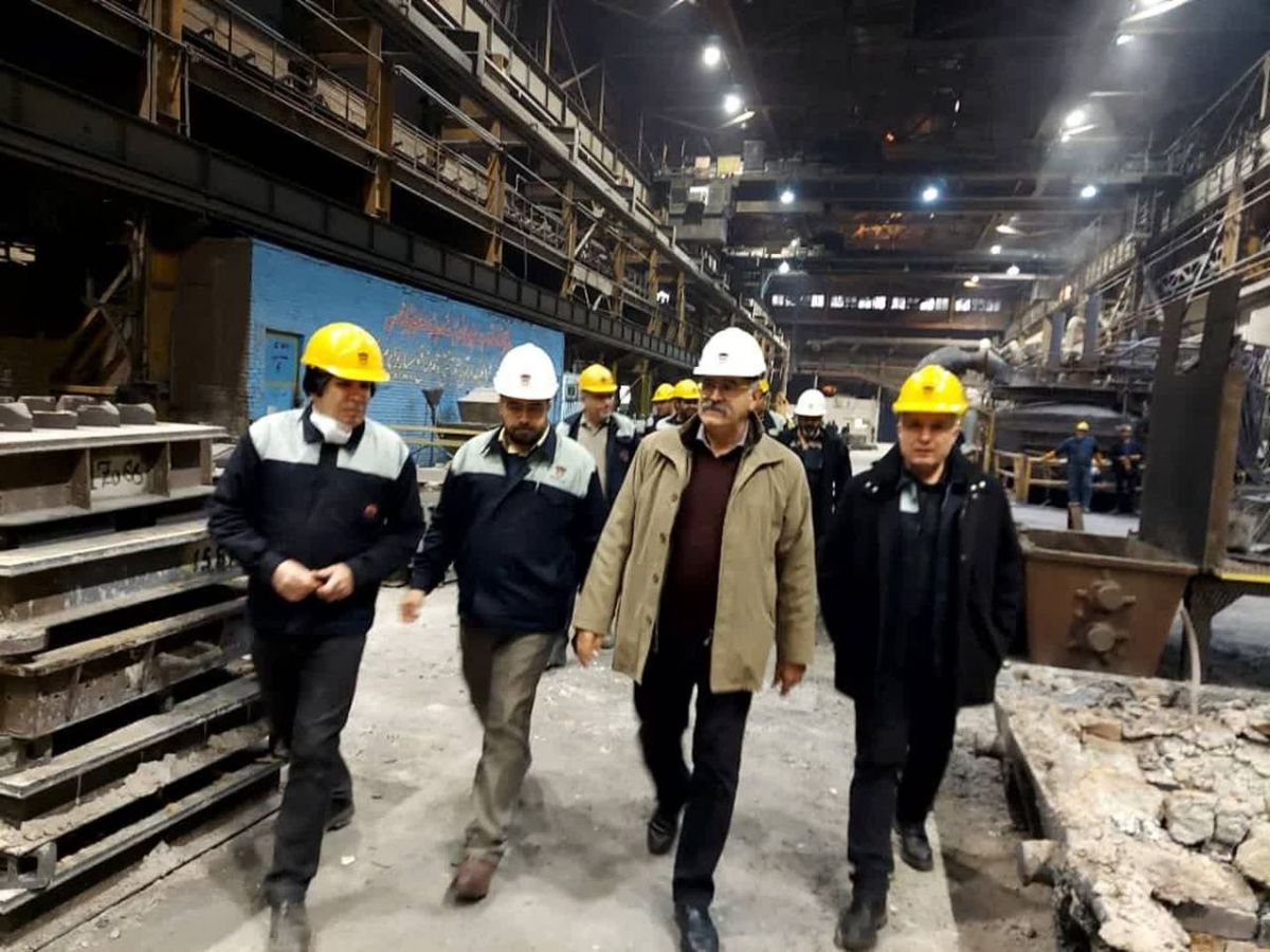 بازدید میدانی مدیرعامل ذوب‌آهن اصفهان از فولادسازی و کارگاه ریخته‌گری و مدلسازی این شرکت