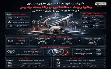اینفوگرافیک: مسیرهای اجرایی استراتژی و تعالی سازمانی در شرکت فولاد اکسین خوزستان