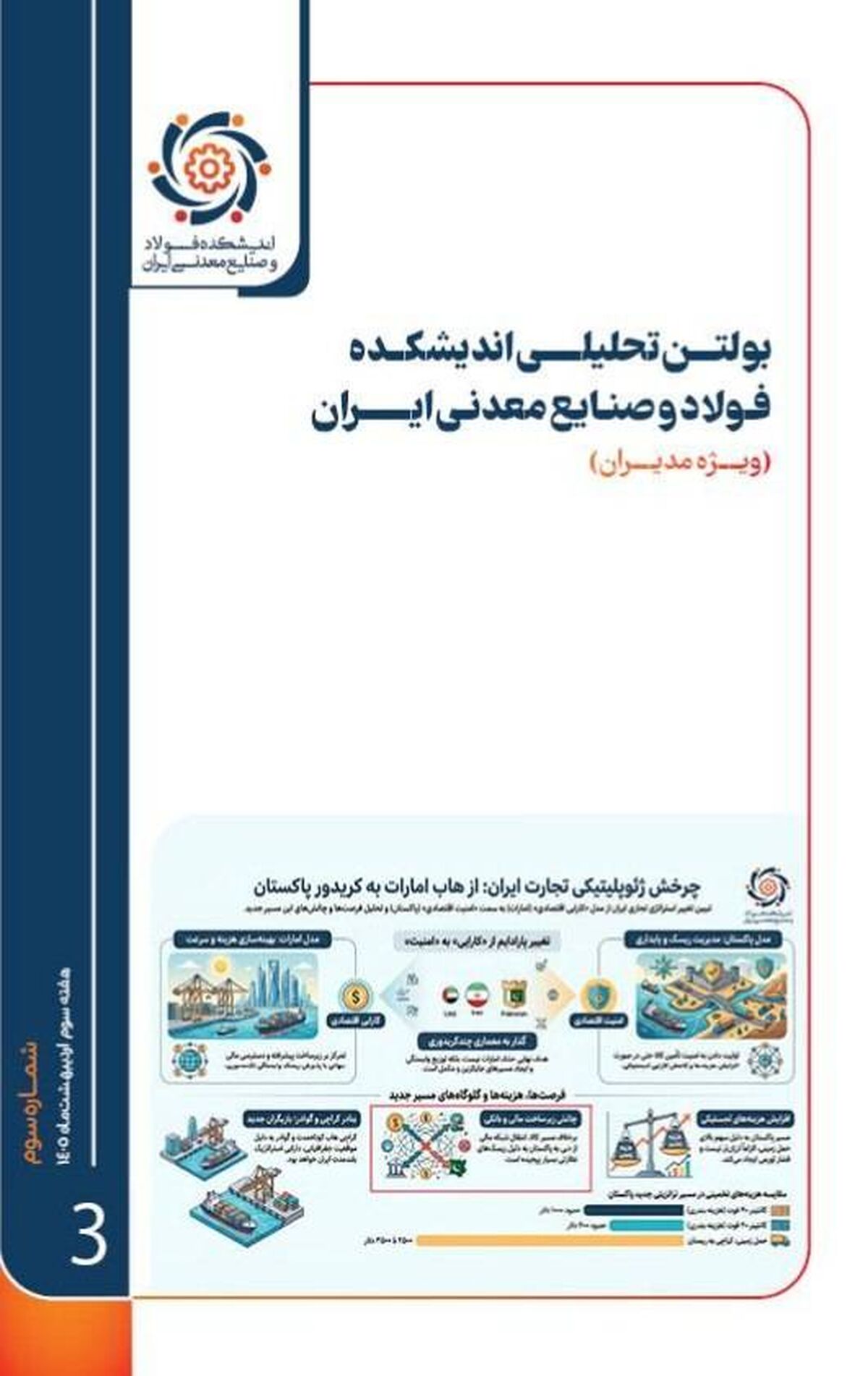  سومین شماره بولتن تحلیلی اندیشکده فولاد و صنایع معدنی ایران منتشر شد