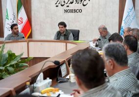 مرور عملکرد 3 ماهه اخیر مجتمع فولاد غدیر نی ریز در نشست هم اندیشی با سرپرست مجتمع