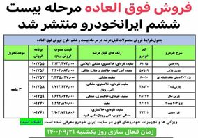 جزئیات فروش گسترده محصولات ایران خودرو/ 206 با قیمت 150 میلیون تومان + جدول