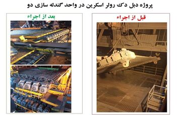  پروژه های دبل دک رولر اسکرین و شوت های غبار نشان فولاد خوزستان با موفقیت اجرا شد