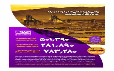 گذر فولاد مبارکه از رکورد تولید نیم میلیون تن آهن اسفنجی