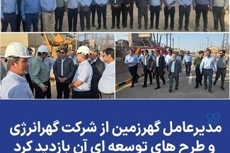 *مدیرعامل گهرزمین از شرکت گهرانرژی و طرح های توسعه ای آن بازدید کرد*