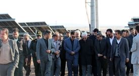بازدید استاندار خراسان شمالی از پروژه نیروگاه خورشیدی شرکت آلومینای ایران