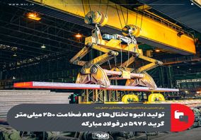 تولید انبوه تختال‌های API ضخامت ۲۵۰ میلی‌متر گرید 5976 در فولاد مبارکه