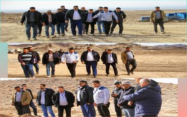بازدید معاون توسعه و تکنولوژی فولادسنگان، مدیران پروژه های تامین آب، زیرساخت و توسعه از خط انتقال آب 
