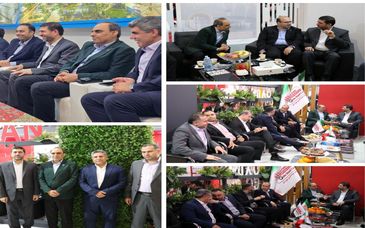 بازدید نماینده مردم اهواز از غرفه شرکت فولاد اکسین خوزستان و شرکتهای فولادی استان در نمایشگاه فولاد ۱۴۰۴