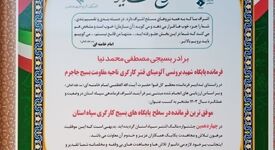 افتخارآفرینی پایگاه بسیج کارگری شرکت آلومینای ایران در چهاردهمین جشنواره مالک اشتر استان